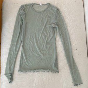 Out from Under Sea Foam Mesh Top (NWOT)